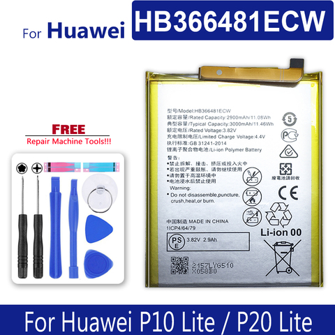 HB366481ECW Battery For Huawei P10 Lite / P20 Lite  P10Lite / P20Lite   Mobile Bateria ► Photo 1/6