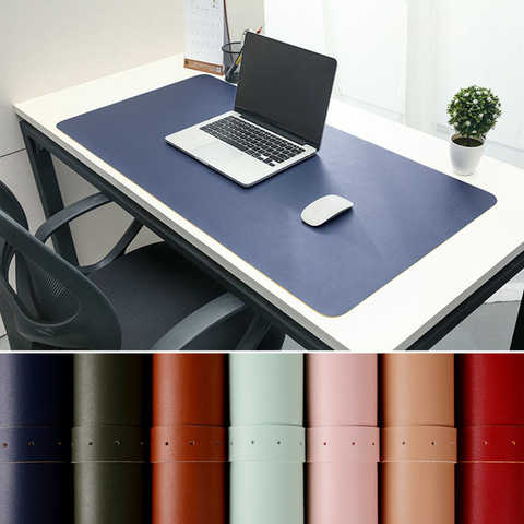 Portable Home Office Game MousePad Resting Surface Protective dining Desk Writing Mat Easy Clean PU Leather Desk Mat  laptop pad ► Photo 1/6