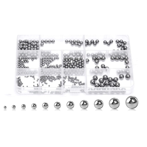 520Pcs Precision Steel Ball Bearings ,2-8mm Balls netic Loose Bicycle Bearing Balls Assortment Kit ► Photo 1/6