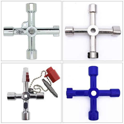 Multifunction 4 Ways Universal Triangle Wrench Key Plumber Keys Triangle For Gas Electric Meter Cabinets Bleed Radiators ► Photo 1/6