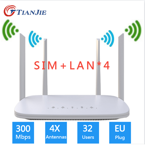 300Mbps Network CPE Unlock Router 4G Wifi US Portable Gateway FDD TDD LTE WCDMA Global Mobile hotspot SIM Card Slot WAN/LAN Port ► Photo 1/6