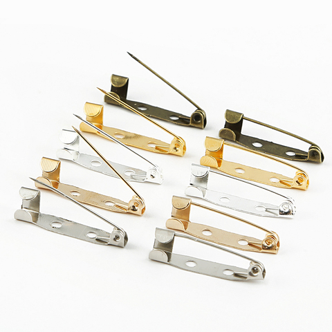 10pcs Metal Safety Pins 15/20/25/30/35mm Brooch Connectors Lock Pin Jewelry Gold/Silver Findings For DIY Clothing Craft Supplies ► Photo 1/6