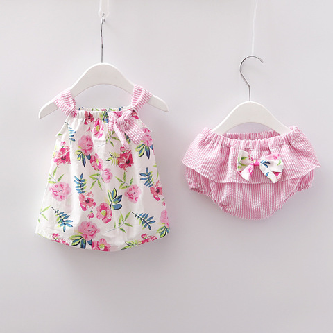 Cute Baby Girls Clothes Anchors Tops+Polka Dot Briefs+Head Band 3pcs  Outfits Set 