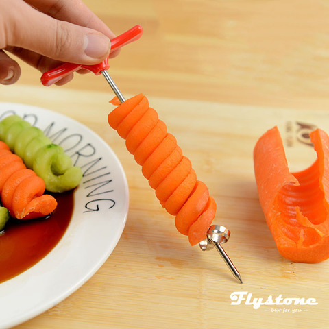 Manual Spiral Screw Slicer Plastic Stainless Steel Potato Carrot Cucumber Vegetables Spiral Knife Carving For Home Kitchen Tool ► Photo 1/5