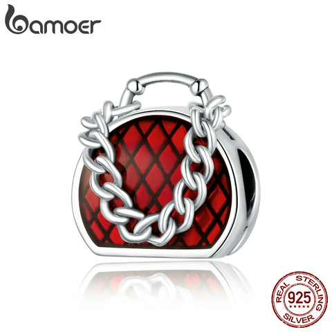 bamoer Charming Handbag Charm for Original Silver Bracelet & Bangle 925 Sterling Silver DIY Jewelry Bracelet make BSC345 ► Photo 1/6