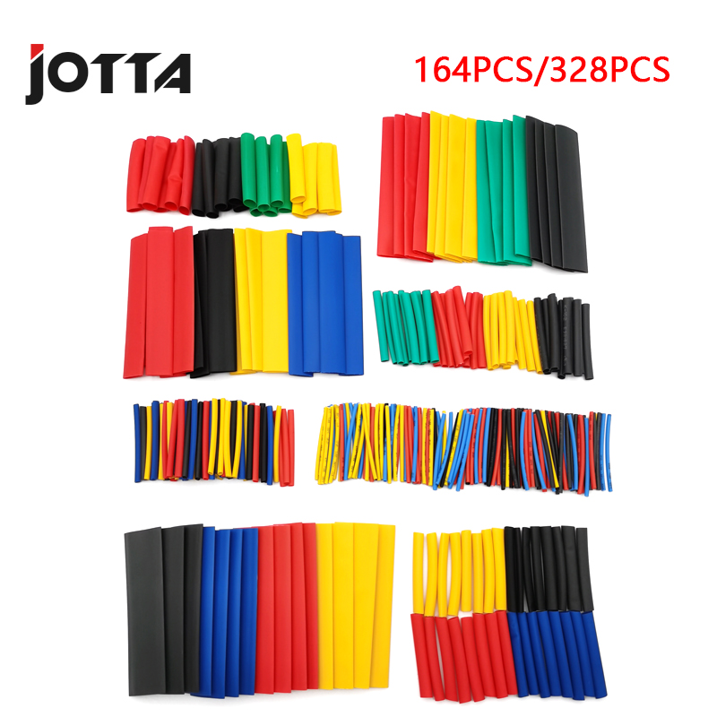 164PCS Polyolefin Heat Shrink Tube Tubing Insulated Assorted Sleeve Wire Cable 