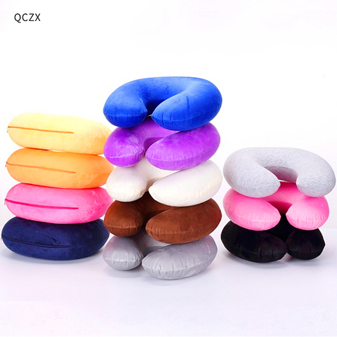 QCZX Travel U-shaped pillow Inflatable Neck Pillow Inflatable U Shaped Travel Pillow Car Head Neck Rest Air Cushion for D40 ► Photo 1/6