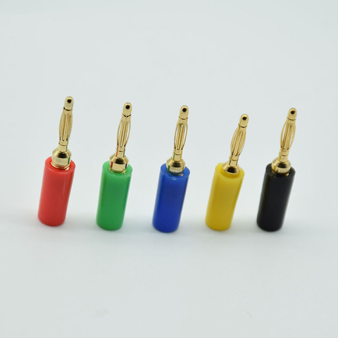 5pcs Gold plated 2mm Banana Plug Jack For Speaker Amplifier Test Probes Connector Best Promotion ► Photo 1/6