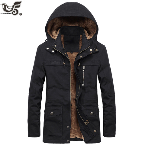 new Military Thick Warm man Jacket Winter Parkas Casual Cotton Padded Jacket male Multi-Pocket fur hoodies men coat Parka Hombre ► Photo 1/6