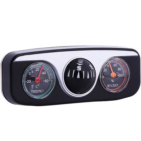 3 in 1 Guide Ball Car Compass Thermometer Hygrometer Car Ornaments Car Styling Interior Accessories For Auto Boat Vehicles ► Photo 1/5