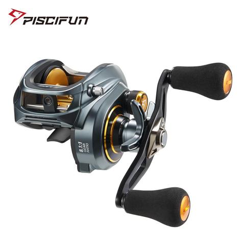 Piscifun Alijoz 300 Low Profile Baitcasting Fishing Reel 15KG Max Drag 8+1 Bearings Saltwater Casting Reel Power / Double Handle ► Photo 1/6