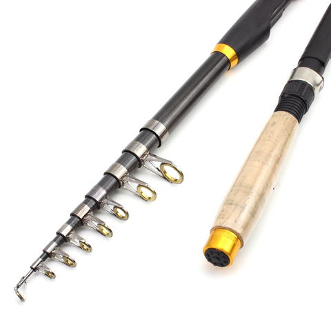 Multifunction Telescopic Fishing Rod 1.8M-3.6M Portable carbon Spinning Fishing Rod Carp Feeder Rod Travel Trout Rod M Power ► Photo 1/6