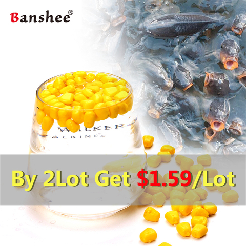 High Quality 100Pcs/Lot Fishing Corn Floating Boilies Flavoured Soft Lure Grass Carp Bait Silicone Soft Plastic Bait Artificial ► Photo 1/6