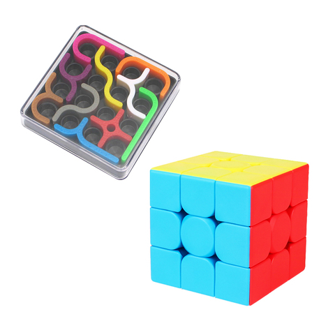 MoYu 3x3x3 2x2x2 meilong pack gift magic cube 3 stickerless cubo magico professional speed cubes educational toys for students ► Photo 1/6