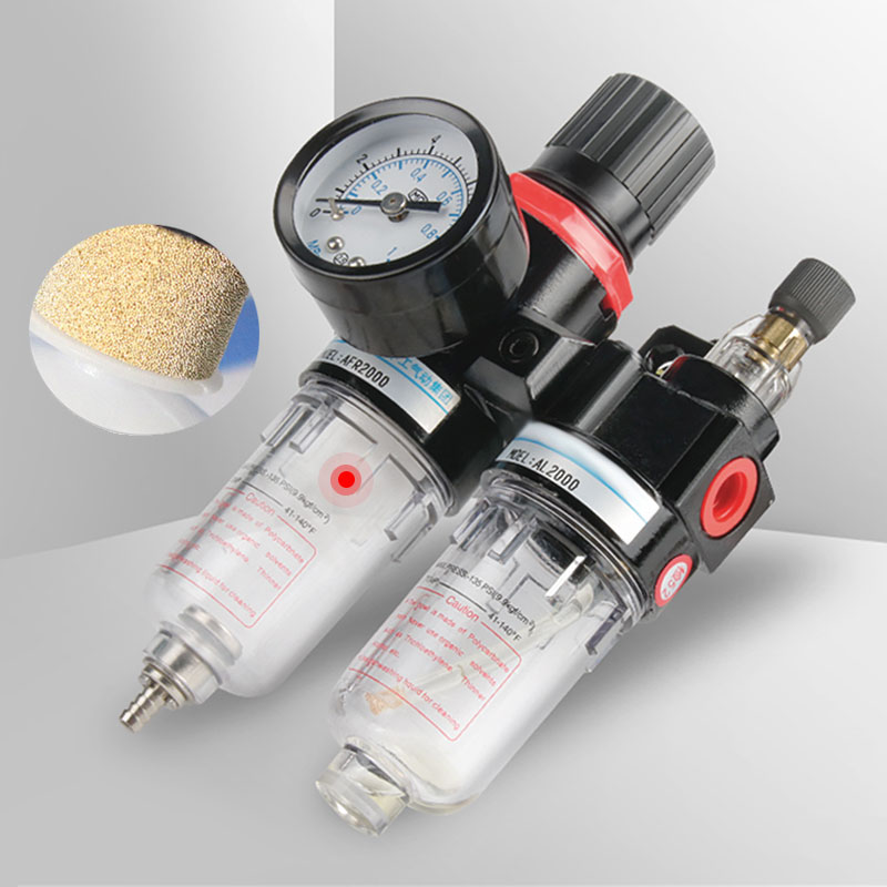 Air Compressor Oil Water Separator Regulator Trap Filter Airbrush Treatment 