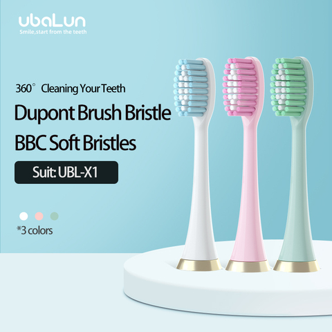 UBALUN Sonic Toothbrush Heads 4 Pieces DoPunt Replacement Toothbrush Head Nozzle Only Suitable for UBALUN UBL X1 Sonic Toothrush ► Photo 1/6