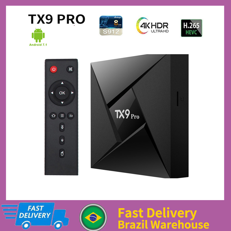 TX9 PRO 3GB 32GB Smart Android 7.1 TV Box Amlogic S912 Octa Core 64Bit Dual WIFI 