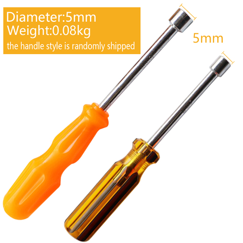 Hot 1PC 5/5.5/6/7/8/10mm Socket Wrench Screw Driver Metal Hex Nut Key Tool Screwdriver Handle Random Color ► Photo 1/6