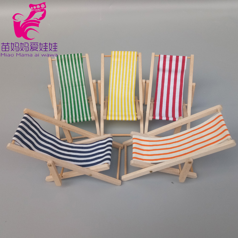 1:6 Beach Chair for Dolls House Accessory Furnishings Decor Toy Rose Red
