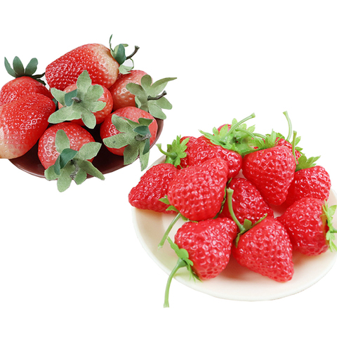 20/ 3pcs Artificial Fruit Fake Strawberry Plastic Simulation Strawberry Ornament Craft Photography props Christmas Home Decor ► Photo 1/6