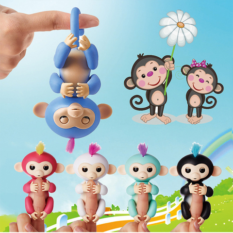 Action Figure Happy Monkey Finger Baby Monkey Electronic Pets Kids Fingertip Monkey Smart Pet Interactive Toy For Children Gift ► Photo 1/6