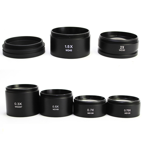 0.3X 0.5X 0.7X 0.75X 1X 1.5X 2X Barlow Lens Stereo Microscope Lens Accessories Auxiliary Objective Lens 48mm Thread ► Photo 1/1