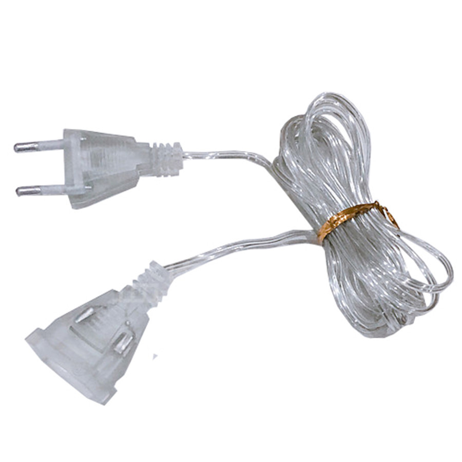 5m Power Extension Cable Extender Wire For LED String Christmas Lights EU Plug 