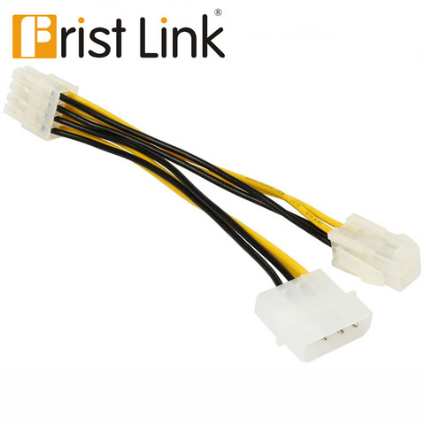 Frist link 6inch ATX 12V P4 4-Pin with Molex LP4 to EPS 12V 8-Pin Motherboard /CPU Power Supply Adapter Converter Cable,F/M ► Photo 1/6