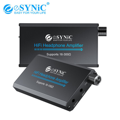 eSYNiC 16-300Ω/16-150Ω HiFi Headphone Amplifier With 3.5mm AUX Jack Gain Switch Portable Power Amplifier For MP3/4 Mobile Phone ► Photo 1/6