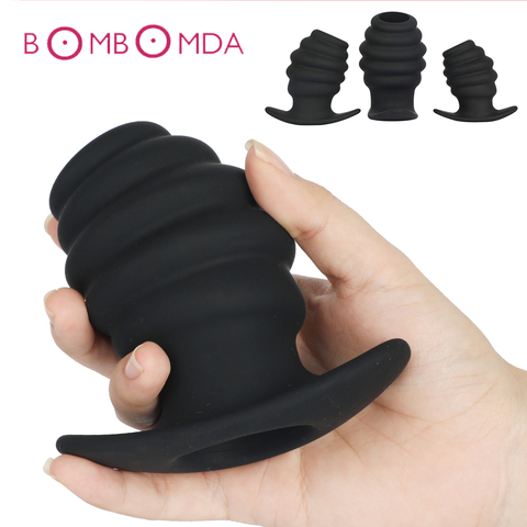 Hollow Anal Plug Dildo Butt Plug Anal Dilator Enema Soft Speculum Prostata Massager Sex Toys for Woman Men Adult Sex Products ► Photo 1/6