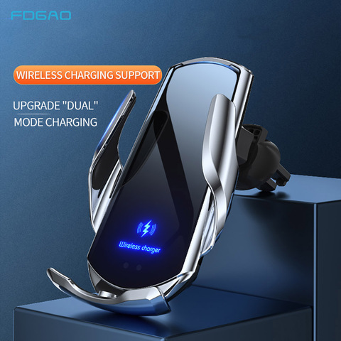 Automatic 15W Fast Wireless Car Charger for Samsung S20 S10 iPhone 12 Pro Max 11 XS XR Magnetic USB Infrared Sensor Phone Holder ► Photo 1/6