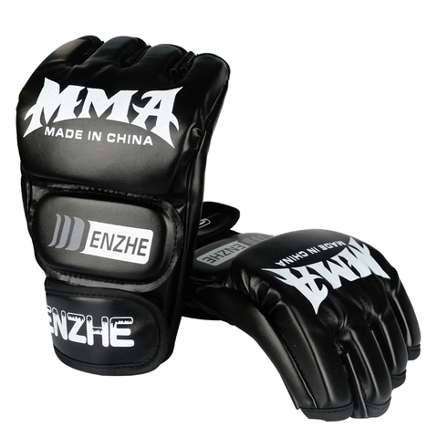 5 Colors Thick Boxing Gloves MMA Gloves Half finger Sanda Taekwondo Fight MMA Sandbag Gloves Professional TKD Training Equipment ► Photo 1/6