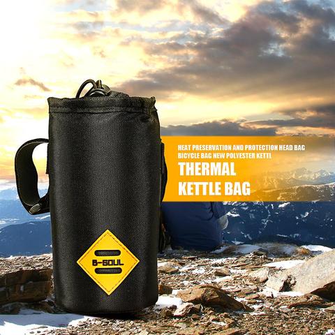 B-SOUL Bicycle Water Bottle Cooler Tote Bag Bike Handlebar Front Tube Bottle Insulation Pouch Outdoor Traveling Camping Hiking ► Photo 1/6