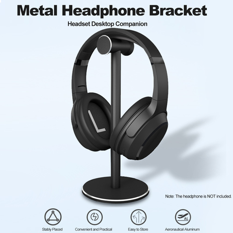 Durable Aluminum Alloy Metal Headphones Holder Stand Detachable Stable Bracket Silicone Pad for Wired Wireless Gaming Headsets ► Photo 1/6
