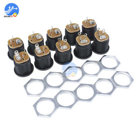 10Pcs DC-022 5.5-2.1 / 5.5 x 2.1mm DC Power Socket/ DC Connector Panel Mounting DC022 ► Photo 1/6