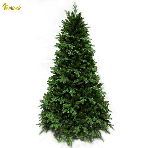 Teellook 1.5M / 1.8M / 2.1M / 2.4M Christmas tree naked tree Christmas day PE + PVC mixed leaves Christmas tree ornaments ► Photo 1/4