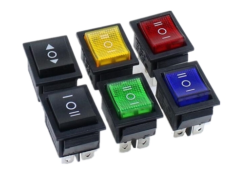 KCD4 1PCS black Rocker Switch Power Switch ON-OFF-ON 3 Position 6 Pins No lights 16A 250VAC/ 20A 125VAC ► Photo 1/6