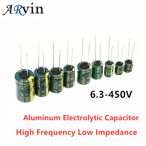 High Frequency Low ESR Aluminum Capacitor 20% 10V 16V 25V 35V 50V 400V 100UF 220UF 330UF 470UF 680UF 1000UF 1500UF 2200UF 3300UF ► Photo 1/6