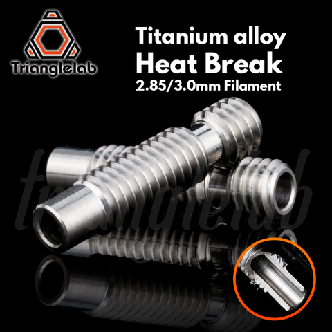 trianglelab 3.0MM Titanium alloy heat break GRADE5 for E3D V6 HOTEND Vocano heater block 2.85/3.0MM 3D printer accessories ► Photo 1/4