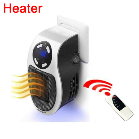 Portable Electric Heater Plug in Wall Heater Room Heating Stove Household Radiator Remote Warmer Machine 500W Device ► Photo 1/6