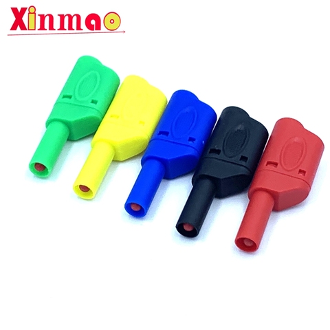 5Pcs Shrouded Fully Insulated Safety 4mm Male Stackable Banana Plug Connector ► Photo 1/6