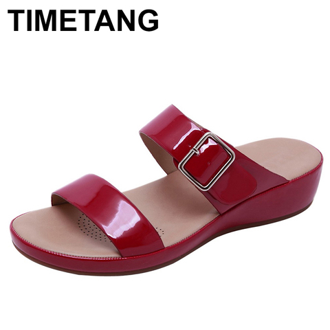 TIMETANGWomen Buckle Comfortable Orthopedic Bow Stand Flip Flops Summer Casual Shoes Slip-On Slipper Fashion Hot OutdoorE061 ► Photo 1/6