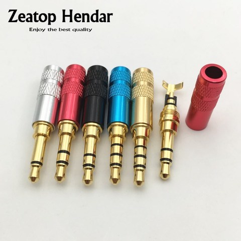 4Pcs Mini 3.5mm 2 3 4 Pole Mono / Stereo Male Audio Plug with Clip Jack 3.5 Jack for Repairing Headphone DIY Connector ► Photo 1/6