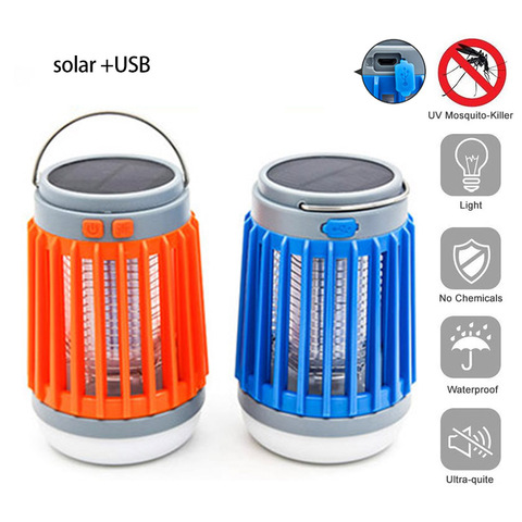 2 in1 LED USB Solar power Mosquito Killer Lamp protable Lantern Outdoor Repellent light Insect Bug mosquito Trap moskito camping ► Photo 1/6