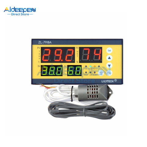 XM-18 ZL-7918A AC 110V 220V LCD Digital Display Temperature Humidity Controller Multifunction Automatic Egg Incubator Controller ► Photo 1/6