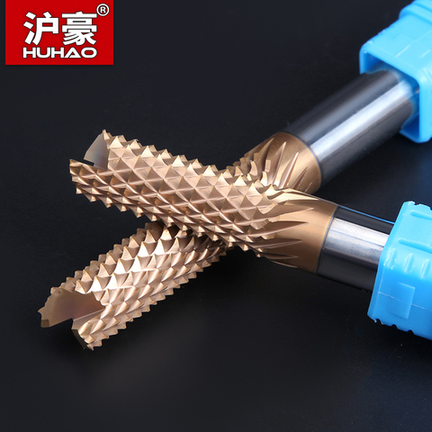 HUHAO CNC 6mm 8mm 10mm 12mm Corn Coarse Milling Cutter Tungsten Steel Alloy Carbon End Mill Router Bit for PCB Engraving Machine ► Photo 1/6