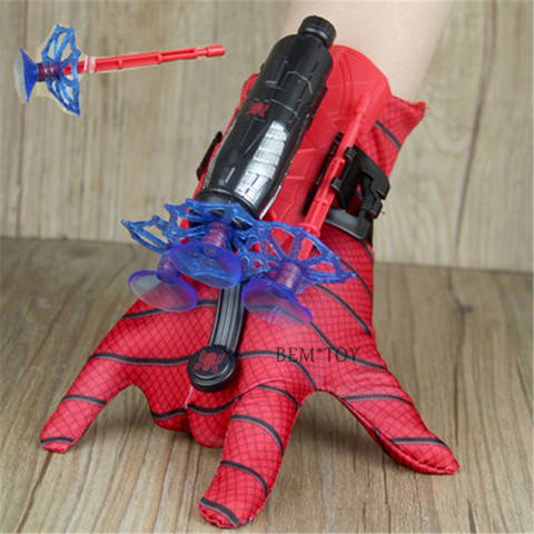 Anime Spider Web Figure Toy Kids Plastic Cosplay Glove Launcher