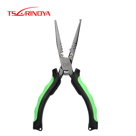 TSURINOYA Fishing Pliers HC-178 Portable Multifunctional Retention rope Carabiner Lock Cut PE line Fishing Tackle ► Photo 1/5