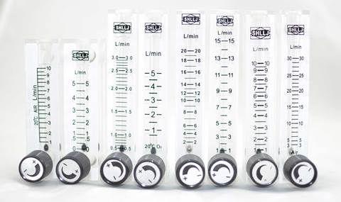 LZQ-6,7 air flow meter (H=120mm gas flow meter)with control valve for Oxygen conectrator ,it  can adjust  flow ► Photo 1/5