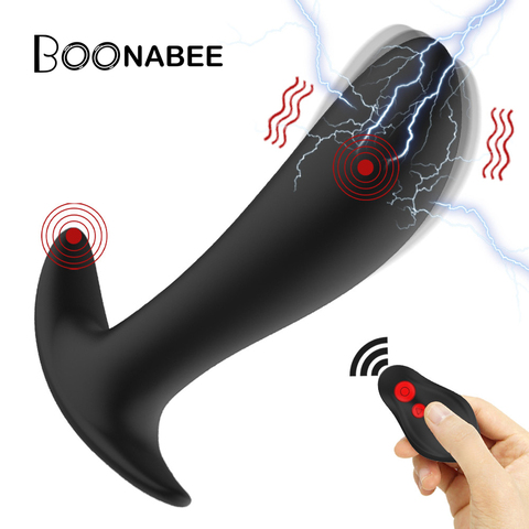 Vibrating Butt Plug Electric Shock Dildo Anal Plug Wireless Remote Vibrator Male Sex Toy Prostate Massager Sex Toys for Adults ► Photo 1/6